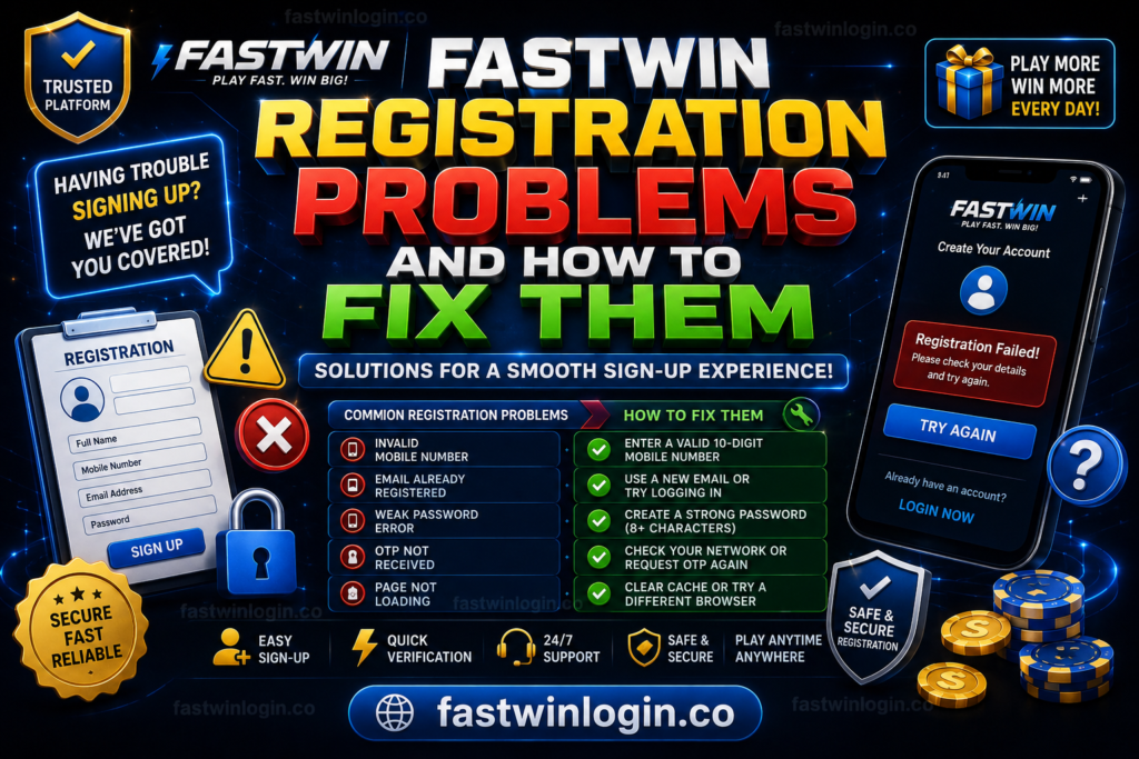 Fastwin Registration Problems and How to Fix Them